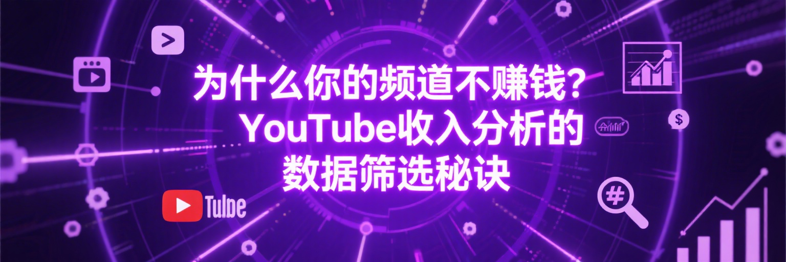 为什么你的频道不赚钱？YouTube收入分析的数据筛选秘诀