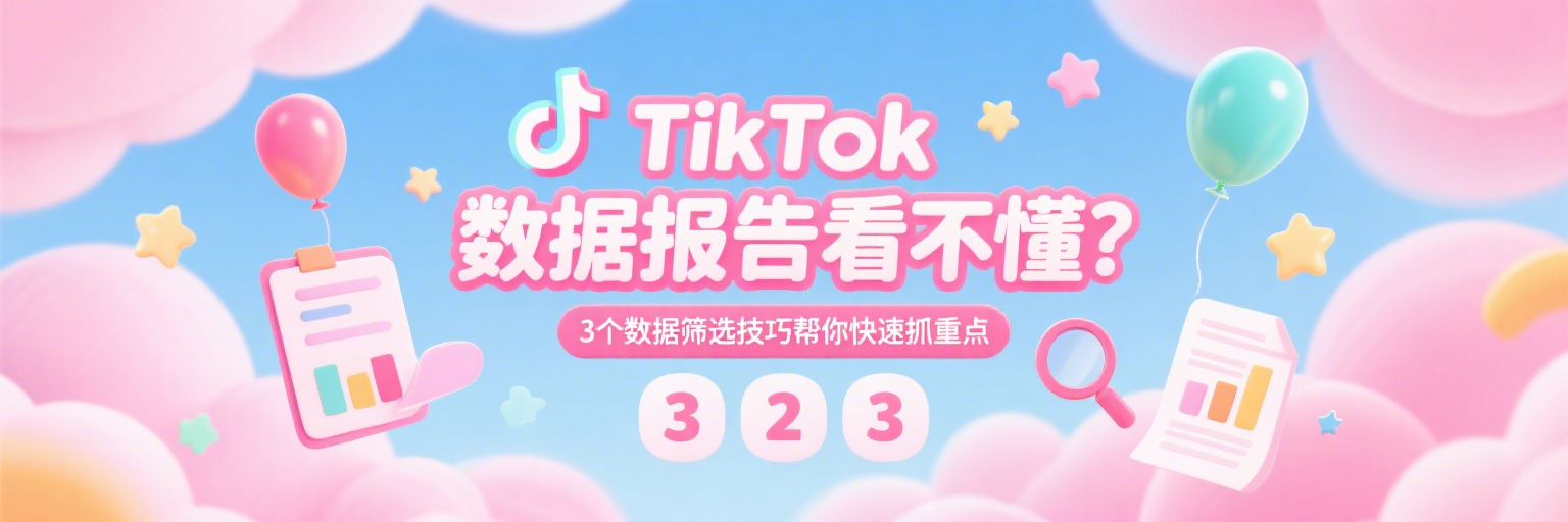 TikTok数据报告看不懂？3个数据筛选技巧帮你快速抓重点