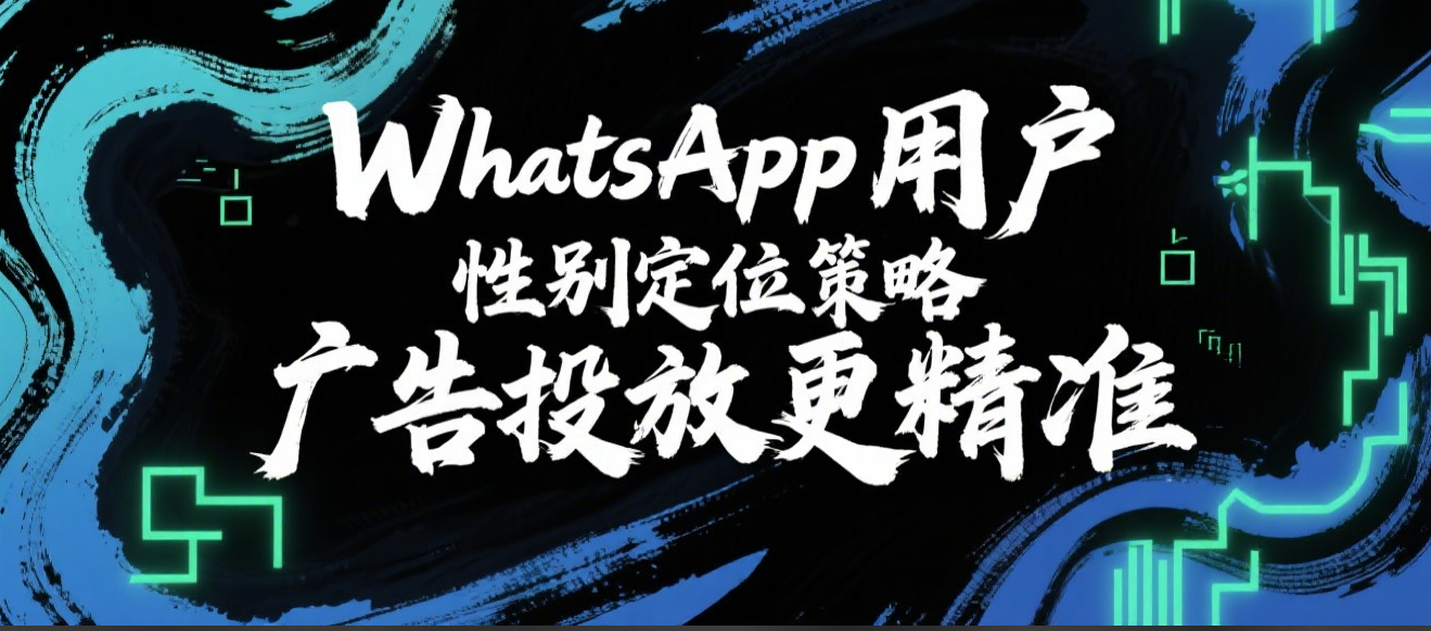 WhatsApp用户性别定位策略，广告投放更精准