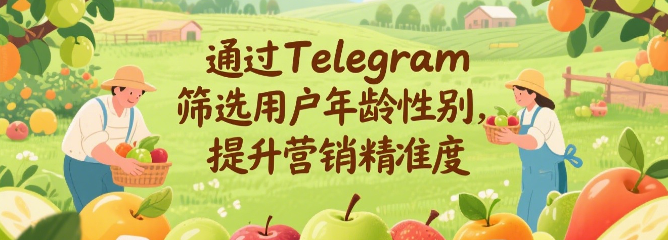 通过Telegram筛选用户年龄性别，提升营销精准度
