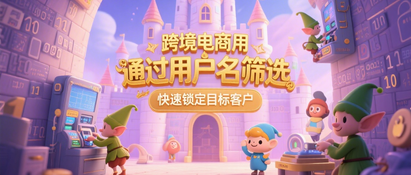 跨境电商用通过用户名筛选快速锁定目标客户