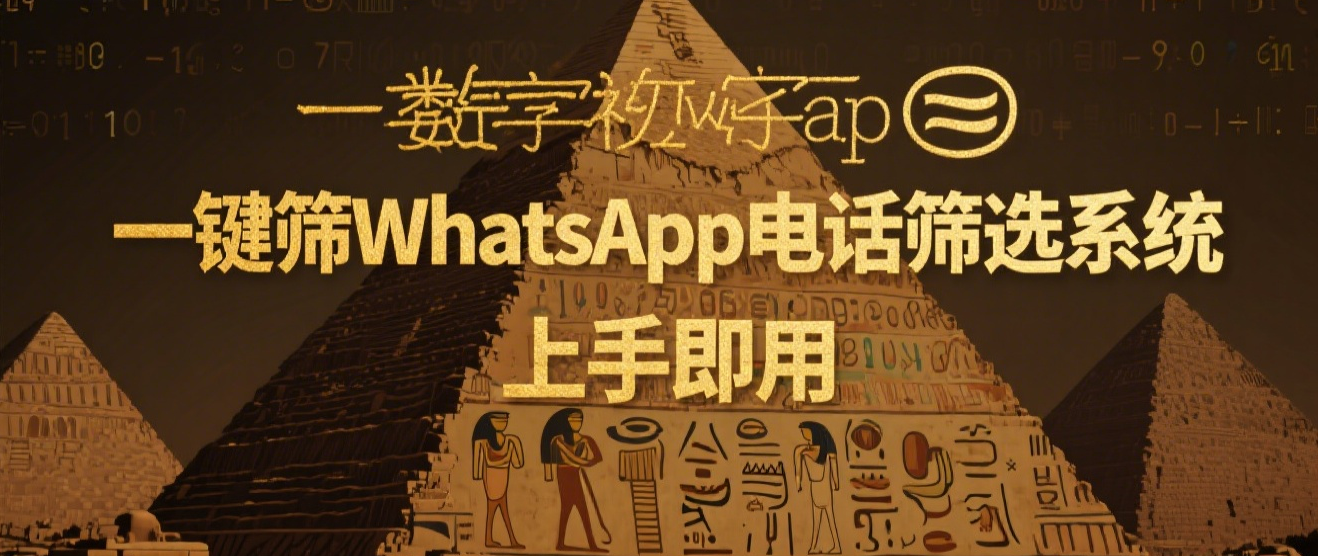 一键筛WhatsApp电话筛选系统，上手即用