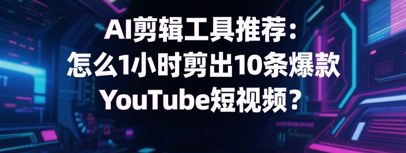 AI剪辑工具推荐：怎么1小时剪出10条爆款YouTube短视频？