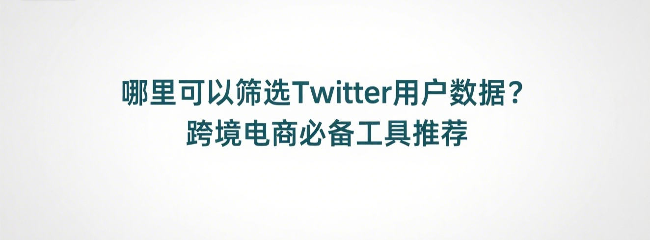 哪里可以筛选Twitter用户数据？跨境电商必备工具推荐