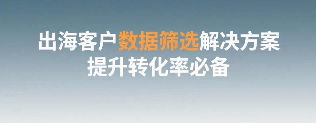 出海客户数据筛选解决方案，提升转化率必备