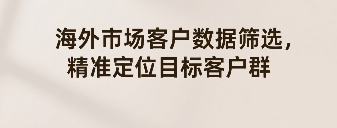海外市场客户数据筛选，精准定位目标客户群