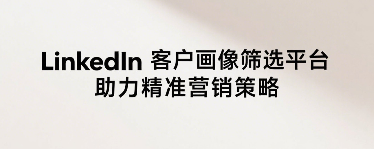 LinkedIn客户画像筛选平台，助力精准营销策略