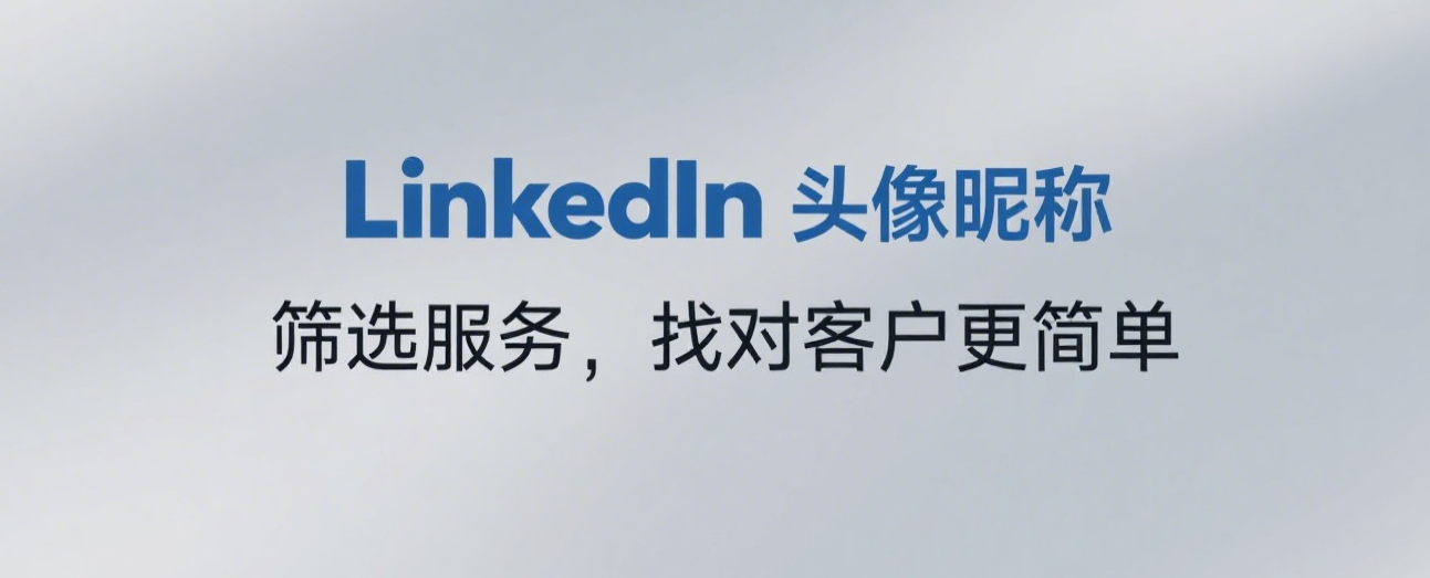 LinkedIn头像昵称筛选服务，找对客户更简单