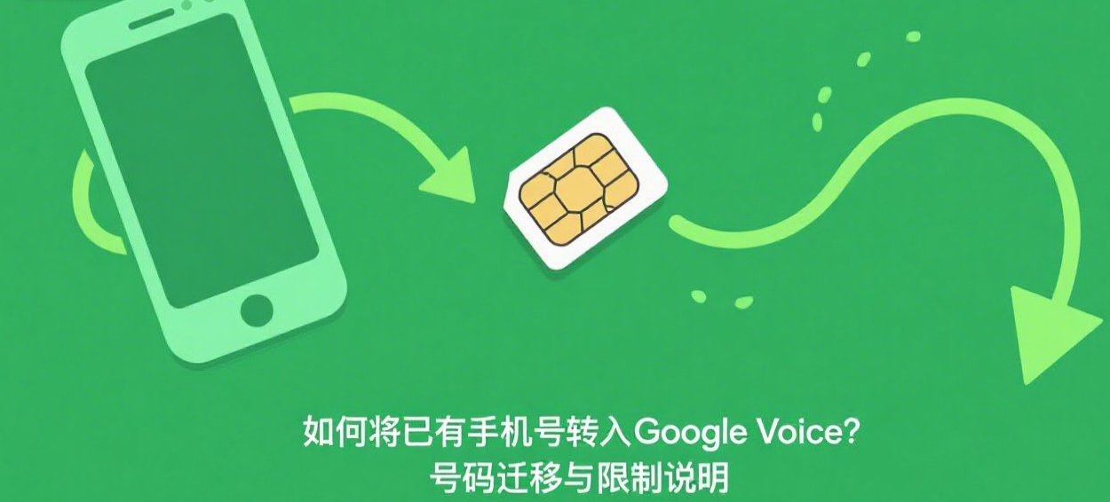 如何将已有手机号转入Google Voice?号码迁移与限制说明
